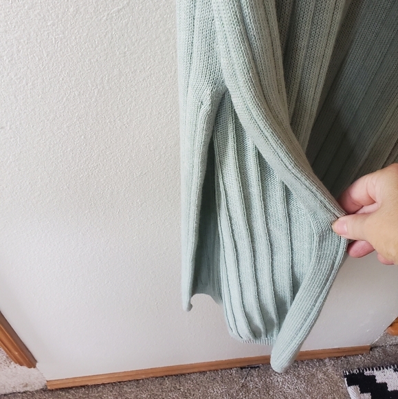 Luca + Grae Womens Midi Ribbed Knit Halter Sweater Dress. Mint. Size S - Picture 4 of 6